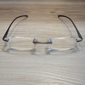 Magnivision WL1109 Eyeglasses Frame Rimless Gray Rectangular Adult Unisex‎